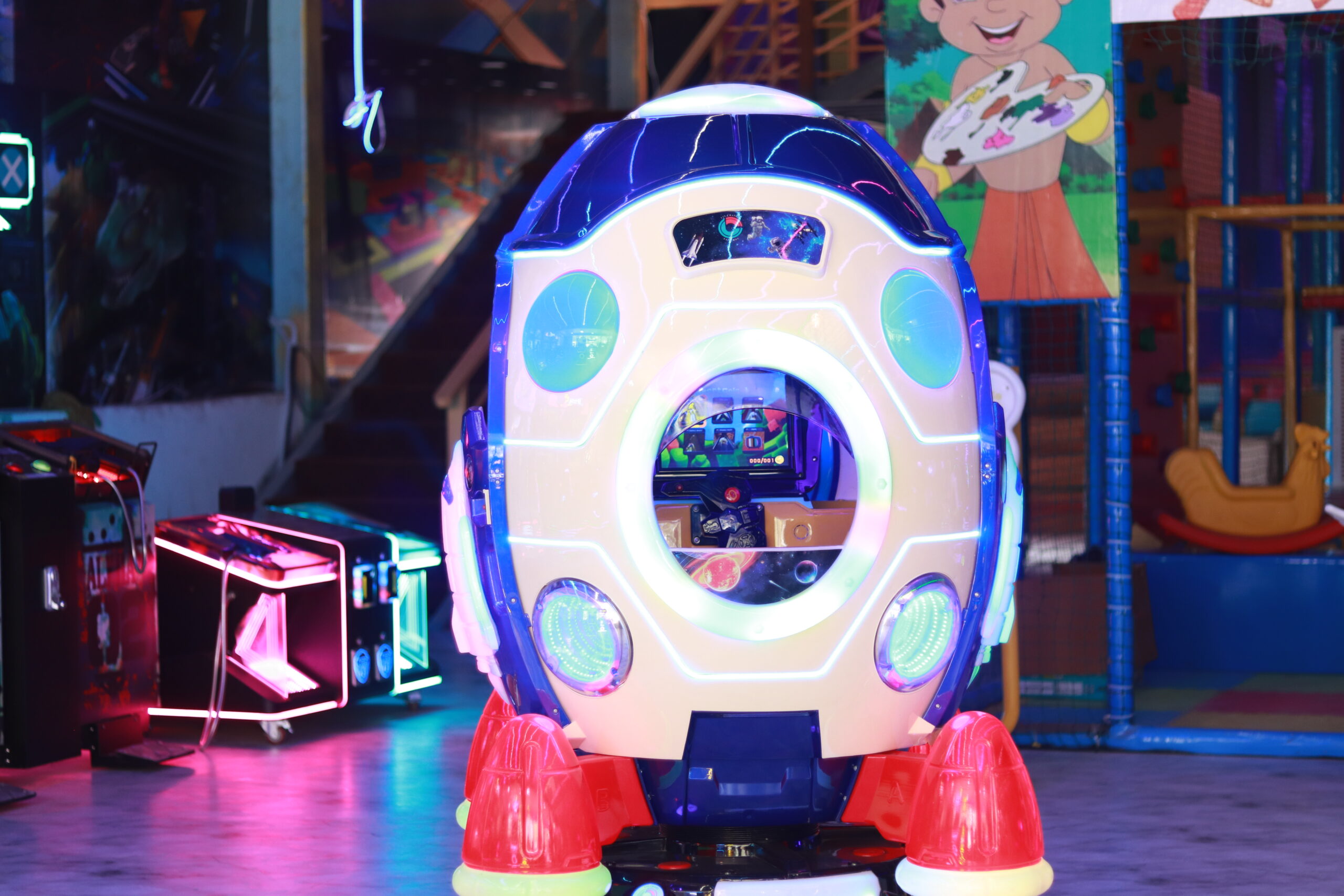 Indoor adventure park activities at Sky High Mathura — kids and family fun